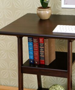 SEI Furniture Langston Spacious A Frame 2 Fixed Shelves Desk, Espresso 31 81jVP6AFKZS