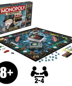 Hasbro Gaming Monopoly Ultimate Banking Edition Board Game for Families and Kids Ages 8 and Up, Electronic Banking Unit (Amazon Exclusive) 30 81jWWYnznsL