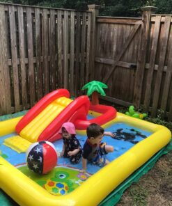 Intex 57454EP 100-inch x 77-inch Inflatable Ocean Children's Play Center Outdoor Backyard Kiddie Pool and Game Set 1 Pack 49 81jWWiWrMdL