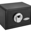 BARSKA AX11620 Biometric Fingerprint Mini Security Home Safe Box 0.29 Cubic Ft, Black, 12" x 8" x 7.75" Front Opening Compact 0.23 CU FT 38 81jXXlSHfeL