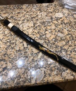 siwode Katana Handmade Full Tang Sharp, Alloy Golden Dragon Tsuba Japanese Samurai Sword High Carbon Steel 1060, 40-Inch Golden-No-BoHi 40 81jYZGVwePL