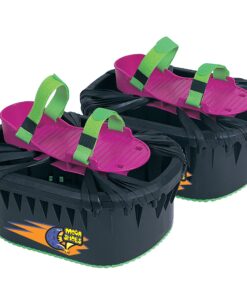 Moon Shoes Bouncy Shoes, Mini Trampolines for Your Feet, One Size, Black, New and Improved, Bounce Your Way to Fun, Very Durable, No Tool Assembly, Athletic Development, up to 130 lbs 12 81jZXz7XE6L