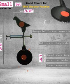 Alternative view of Wingswinmax Small/Big Spinner Air Gun Target Screwed-Type Steel Plinking Target Bird Bear bb air Gun Target Slingshot Target Black Bird
