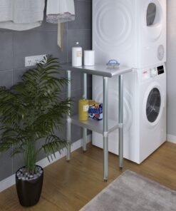 AmGood Stainless Steel Work Table with Undershelf | Food Prep NSF | Utility Work Station | (12" Length X 24" Width) 12" Length X 24" Width 12 81jaT3HeoJL