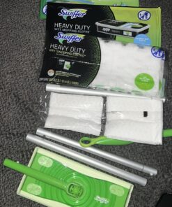 Swiffer Sweeper 2-in-1 Mops for Floor Cleaning, Dry and Wet Multi Surface Floor Cleaner, Sweeping and Mopping Starter Kit, Includes 1 Mop + 19 Refills, 20 Piece Set 33 81jbLUtsrPL