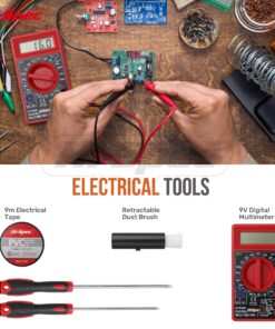 Hi-Spec 84pc Electronics & Solder Iron Kit. Multimeter and Tools for Electrical Repairs, PCB & Computers 84 Piece 11 81jf ndGd2L