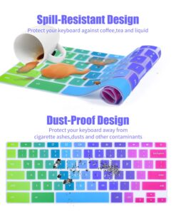 Keyboard Cover for Samsung Galaxy Chromebook Go 14" /Chromebook 4 3 2 XE310XBA XE500C13 XE501C13 XE500C12 11.6"/ Chromebook 4 15.6" XE350XBA /Chromebook Plus V2 XE520QAB XE521QAB 12.2 -Rainbow Rainbow 28 81jhIN6QB4L