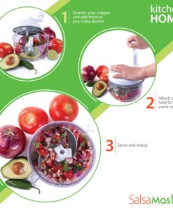 Salsa Master Salsa Maker, Food Chopper, Mixer and Blender - As Seen On TV Manual Food Processor,white 11 81jhsNTpKGL