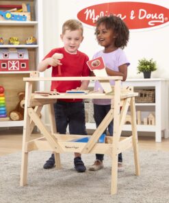 Melissa & Doug Solid Wood Project Workbench Play Building Set - STEAM Toy, Wooden Kids Work Bench, Toy Tool Bench 31 81ji7MaODjL