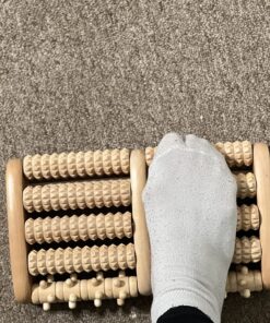 TheraFlow Foot Massager - Relaxation Gifts for Women, Mom, Runners, Men, Dad - Plantar Fasciitis Relief - Foot Roller for Foot Pain, Neuropathy, Heel Spur Pain, Stress Relief, Wooden Reflexology Tools Single Reflexology 31 81jiJiytljL