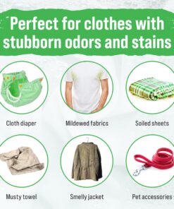 Rockin' Green Laundry Detergent, Plant based, All Natural Laundry Detergent Powder, Vegan and Biodegradable Odor Fighter, Safe for Sensitive Skin (Funk Rock Ammonia Bouncer 30 Loads - Unscented) Funk Rock 13 81jjPr6e8kL