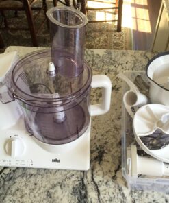 Braun FP3020 12 Cup Food Processor Ultra Quiet Powerful motor, includes 7 Attachment Blades + Chopper and Citrus Juicer , Made in Europe with German Engineering, White 32 81jkbM 2 zL