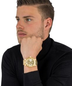 Invicta Pro Diver Men's Wrist Watch Stainless Steel Japanese Quartz 22 mm Gold Ion-Plating 25 81jkxrNqBGS