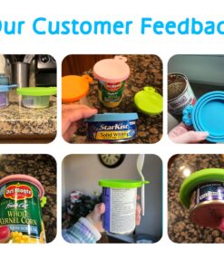 PetBonus Silicone Pet Can Lids, Dog Cat Food Can Cover, Universal Size Can Tops, 1 fit 3 Standard Size Food Cans, BPA Free Dishwasher Safe Blue + Blue 11 81jlbLRqGRL