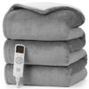 EHEYCIGA Heated Blanket Electric Blanket Throw - Heating Blanket with 6 Heating Levels & 10 Hours Auto Off, Soft Cozy Sherpa Washable Blanket with Fast Heating, 50 x 60 Inches, Grey 10 81jlutUykXL 1