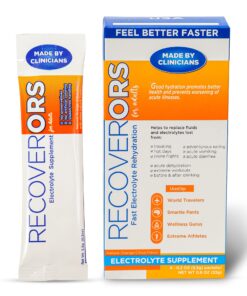RecoverORS 8 in 1 Electrolyte Powder & Advanced Vitamin C Defense Hydration Pack, Dual Keto Food Friendly & Potassium Supplement Booster, Adult Low Carb Oral Rehydration Solution Drink Mix (4-Pack) 22 81jm6W4rTLL 1