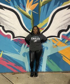 Team Fan Apparel NFL Adult Team Block Tagless T-Shirt - Cotton Blend - Charcoal - Perfect for Game Day - Comfort and Style (Philadelphia Eagles - Black, Adult Large) 15 81jmKAcHdvL