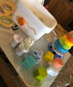 Amazon Basics Wooden Shape Sorter and Rainbow Stacker, Classic Sorting Toy for Babies, Toddlers, Children Age 12+ Months, Multicolor 51 81jmyfCIzsL