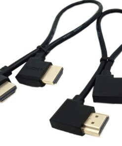 SinLoon Gold Plated High Speed 90 Angle Right HDMI Male to Left HDMI Male Adapter Cable Supports Ethernet, 3D and Audio Return (0.3M RR-LL) 8 81jnoH0U L
