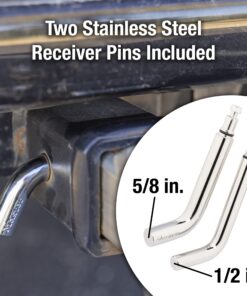 Master Lock Receiver Lock, 1/2 in. and 5/8 in. Swivel Head Receiver Locks, Weather Resistant Automotive Receiver Lock with Keys 24 81jooiKTMNL