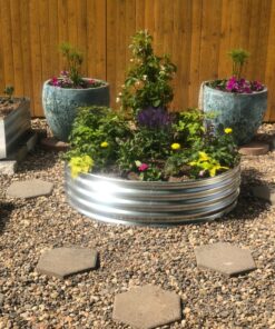 Galvanized Steel Round Raised Garden Bed — 4ft. x 12in 19 81jp2VrHKL