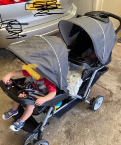 Graco DuoGlider Double Stroller | Lightweight Double Stroller with Tandem Seating, Glacier 74 81jrT3VE5rL