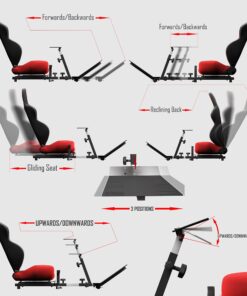 OpenWheeler Advanced Racing Simulator Seat Driving Simulator Gaming Chair with Gear Shift Mount Red 25 81jrxOkwTiL