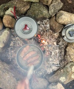 Bulin 24/13/11/8/4 PCS Camping Cookware Mess Kit Lightweight Backpacking Cooking Set Outdoor Cook Gear for Family Hiking, Picnic(Kettle, Pot, Frying Pan, Bowls, Plates, Spoon) 13 PCS 47 81jsDzmUM0L