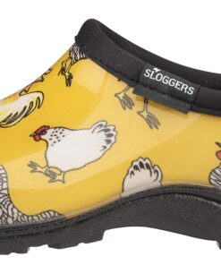 Alternative view of Sloggers Waterproof Garden Shoe for Women – Outdoor Slip-On Rain and Garden Clogs with Premium Comfort Support Insole 8 Chickens Daffodil Yellow