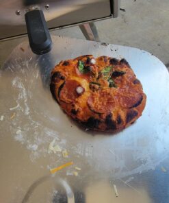 OUII Pizza Peel Aluminum Metal Pizza Paddle - 12 x 14 inch. Pizza Cutter Rocker 14'' Blade Pizza Spatula for Pizza Stone, Pizza Oven Accessories. Pastry, Dough, Bread Peel and Rocker Knife Pizza Tools 12" X 14" NON-PERFORATED 35 81jtvPtCfL