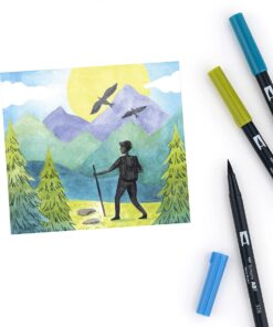 Tombow 56169 Dual Brush Pen Art Markers, Landscape, 10-Pack. Blendable, Brush and Fine Tip Markers 10 Count (Pack of 1) 32 81ju4jqiW2L