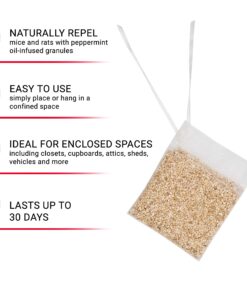 Victor M805 Scent-Away Natural Rodent Repeller – Peppermint Oil Mouse and Rat Repellent – 5 High-Strength Rodent Repelling Sachets Included 1 Pack - 5 Sachets 16 81jvNdlkyTL