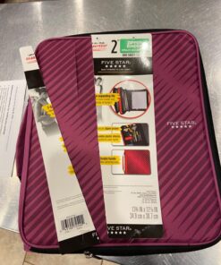 Five Star Zipper Binder, 2 Inch 3-Ring Binder for School, 6 Pocket Expanding File, 380 Sheet Capacity, Purple (72540) 35 81jxRUiZ3WL
