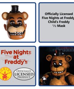 Five Nights at Freddy's - Freddy Child PVC Mask One Size Multicolor 11 81jxYCmhmeL