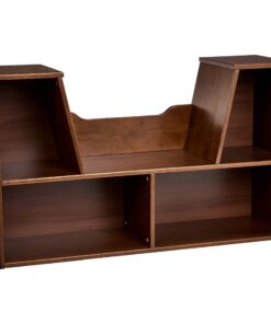Amazon Basics Kids 4-Cube Bookcase With Reading Nook and 6 Shelves for Storage, Espresso, 11.8" D x 40.1" W x 24" H 23 81jxtyrBeaL