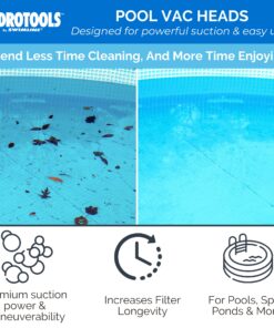 Alternative view of SWIMLINE HYDROTOOLS Manual Pool Vacuum Head Attachment For Inground & Above Ground Pools |Weighted Swimming Pool Vac Head Butterfly Shape W/ Bristles| Swivel Hose 1-1/4 or 1-1/2’’|Clean Debris 8130