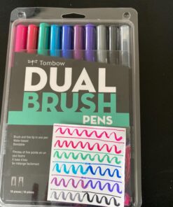 Tombow 56188 Dual Brush Pen Art Markers, Galaxy, 10-Pack. Blendable, Brush and Fine Tip Markers 1-Pack 46 81jzQ5H9eQL