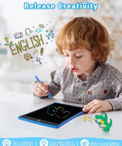 KOKODI Kids Toys LCD Writing Tablet, Colorful Toddler Drawing Pad Doodle Board Erasable, Educational Learning Toys Birthday Gifts for Girls Boys Age 3 4 5 6 7 8 Kids Road Trip Essentials(Blue) Blue 8.5 Inch 15 81k 8yjCB0L