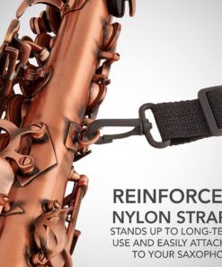 LyxJam Alto Saxophone E Flat Brass Sax Kit, Professional Sound, Complete Accessories, Ideal for All Players, Includes Hard Case, 10 Extra Reeds, Strap, Gloves, Cleaning Kit & More, Antique Red Finish 12 81k Mzo1j5L