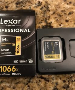Lexar Professional 1066x 64GB CompactFlash Card, Up to 160MB/s Read, for Professional Photographer, Videographer, Enthusiast (LCF64GCRBNA1066) Single 21 81k0pCBdVmL