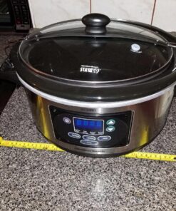Hamilton Beach Portable 6 Quart Set & Forget Digital Programmable Slow Cooker Lock, Dishwasher Safe Crock & Lid, Temperature Probe, Stainless Steel 32 81k0trKieXL