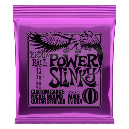 Ernie Ball Power Slinky Nickel Wound Electric Guitar Strings - 11-48 Gauge Power (11-48) Single Pack