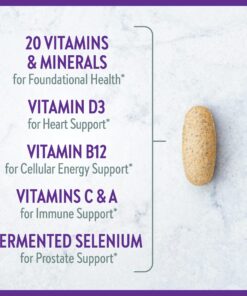 New Chapter Men's Multivitamin 40 Plus for Energy, Heart, Prostate + Immune Support with 20 Fermented Nutrients - Every Man's One Daily 40+, Gentle on The Stomach - 48 ct 48 Count (Pack of 1) 12 81k2T0ewOOL 1