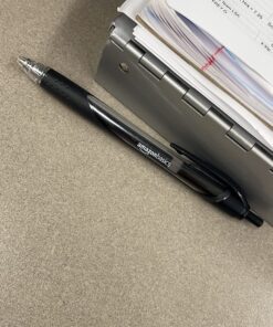 Amazon Basics Retractable Gel Ink Pens - Fine Point Pen, Black, 12-Pack 20 81k2h9nXxnL