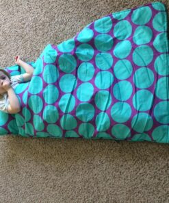 Wildkin Original Nap Mat with Reusable Pillow for Boys and Girls, Perfect for Elementary Sleeping Mat, Features Hook and Loop Fastener, Soft Cotton Blend Materials Nap Mat for Kids (Big Dot Aqua) Big Dot Aqua 23 81k4BZfFqiL