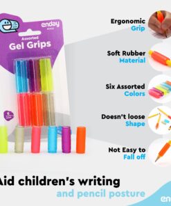 Pencil Grips, Gel Pencil Cushion Grips for Adults w/Arthritis, Preschool & Toddlers, Comfort Writing Pencil Grippers for Kids Handwriting, 6 Pack- by Enday 10 81k50S8TeDL