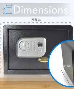 SereneLife Heavy Duty Fireproof Electronic Fingerprint Safe Box-Electronic Lock System with Mechanical Override,Digital Touch Button Control Pad-Includes 2 Keys for Unlocking-Dimension 9.8Dx13.8Wx9.8H 15 81k5JfBisBL