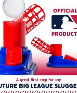 Franklin Sports Kids Baseball Pitching Machine - Pop A Pitch Baseball Batting Machine with Youth Bat + 3 Plastic Baseballs - Boys + Girls Baseball Toy,Red/Blue Baseball Pop A Pitch 24 81k5dgKxEiL