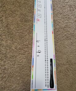 0-100 Dry Erase Number Line Board Double Sided 4 Feet Number Lines for Students with a Red & Black Dry Erase Marker Featuring 0-100 Number Line on One Side and Blank Line on The Reverse Side Set of 1 Board/2 Markers 41 81k5pgiXzKL