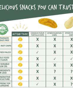 Artisan Tropic Your Tasty & Healthy Snack Strips, Plantain, 4.5 Ounce (Pack of 2) 4.5 Ounce (Pack of 2) 16 81k6LqcgDL